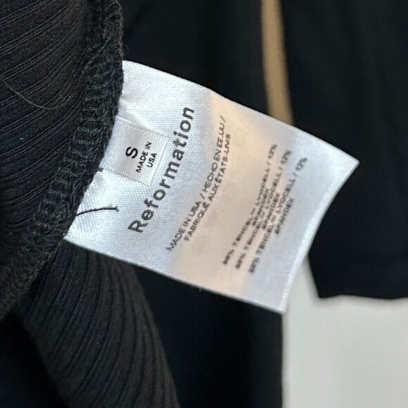 REFORMATION Belmont Knit Dress in Black Size Small - Picture 9 of 11